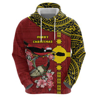 Rotuma Christmas Zip Hoodie Rotuma Myzomela Birds With Hibiscus Flowers DT05 - Polynesian Pride