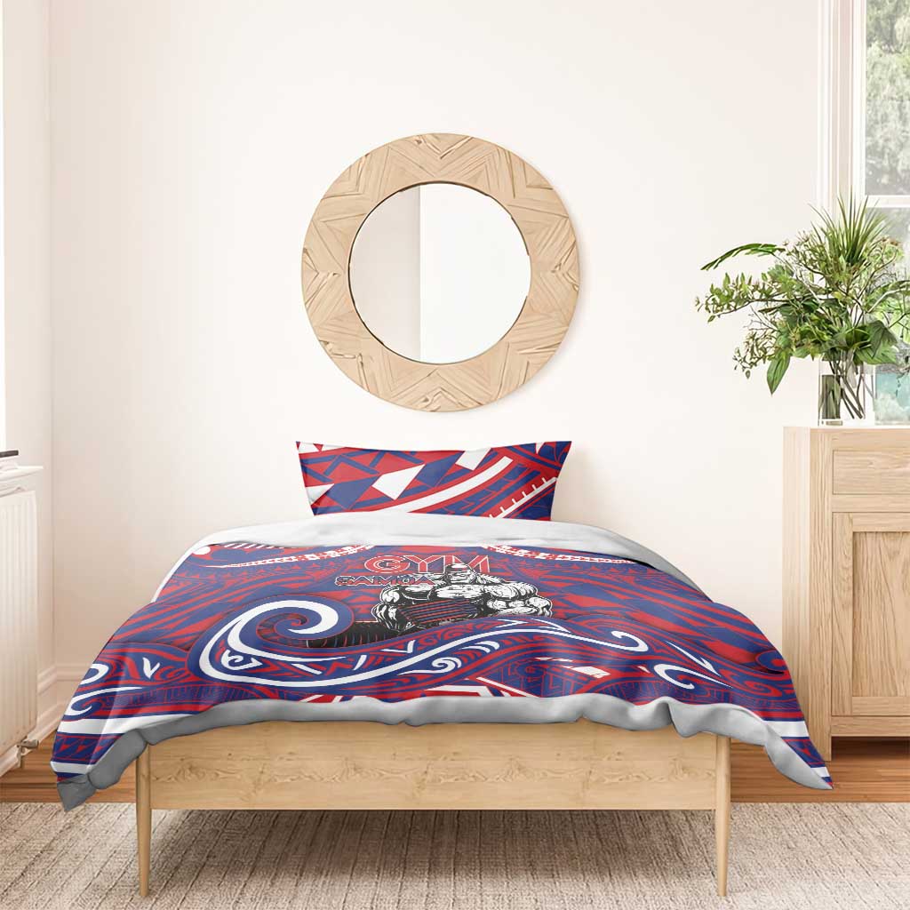 Samoa Gym Bedding Set Muscle Samoan Tribal Waves DT05 - Polynesian Pride