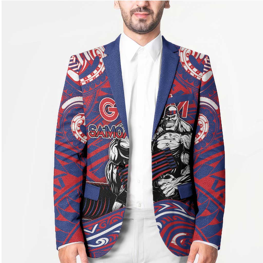 Personalised Samoa Gym Blazer Muscle Samoan Tribal Waves DT05 - Polynesian Pride