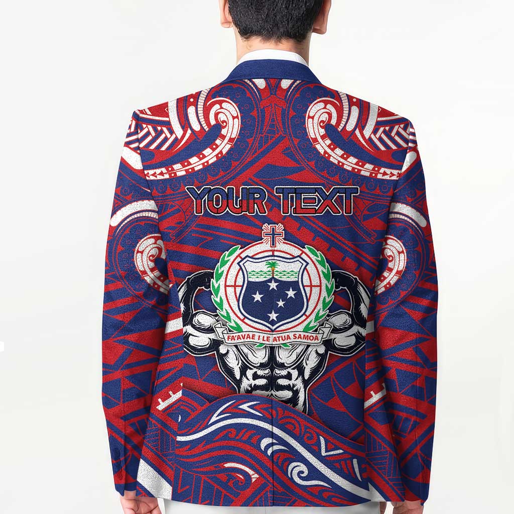 Personalised Samoa Gym Blazer Muscle Samoan Tribal Waves DT05 - Polynesian Pride