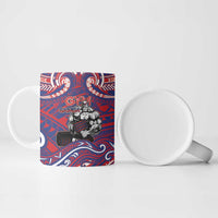 Personalised Samoa Gym Ceramic Mug Muscle Samoan Tribal Waves DT05 - Polynesian Pride