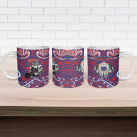 Personalised Samoa Gym Ceramic Mug Muscle Samoan Tribal Waves DT05 - Polynesian Pride