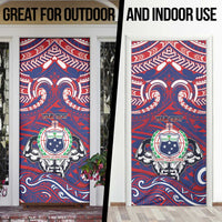Personalised Samoa Gym Door Cover Muscle Samoan Tribal Waves - Polynesian Pride
