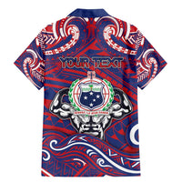 Personalised Samoa Gym Family Matching Mermaid Dress and Hawaiian Shirt Muscle Samoan Tribal Waves DT05 - Polynesian Pride