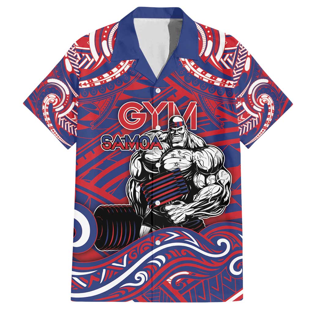 Personalised Samoa Gym Family Matching Summer Maxi Dress and Hawaiian Shirt Muscle Samoan Tribal Waves - Polynesian Pride