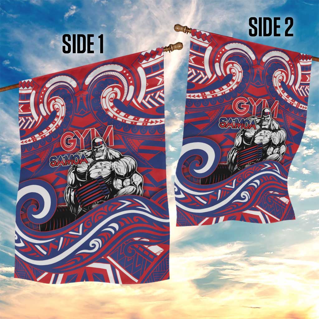 Samoa Gym Garden Flag Muscle Samoan Tribal Waves DT05 - Polynesian Pride