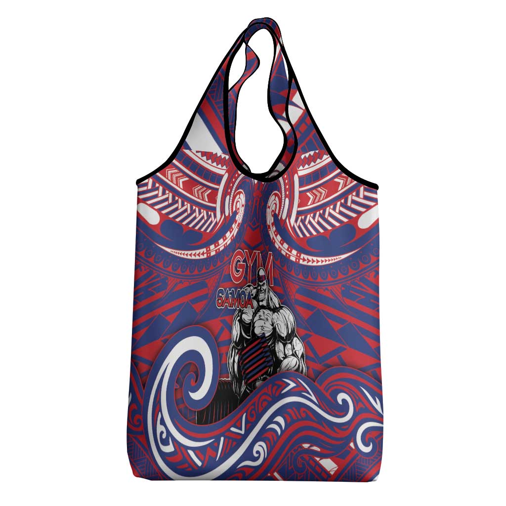 Samoa Gym Grocery Bag Muscle Samoan Tribal Waves DT05 - Polynesian Pride