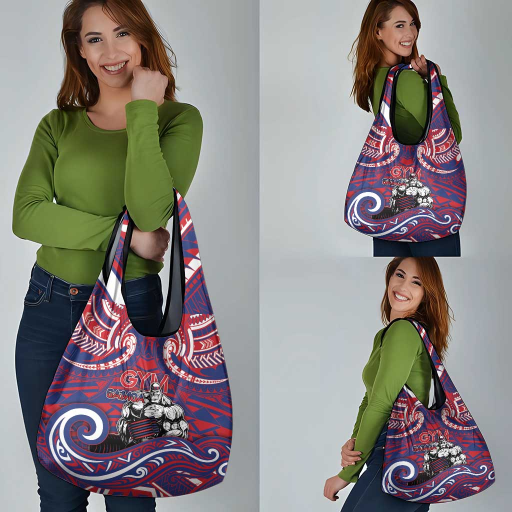 Samoa Gym Grocery Bag Muscle Samoan Tribal Waves DT05 - Polynesian Pride