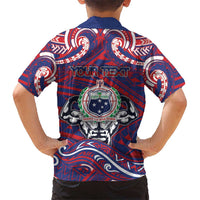 Personalised Samoa Gym Kid Hawaiian Shirt Muscle Samoan Tribal Waves DT05 - Polynesian Pride