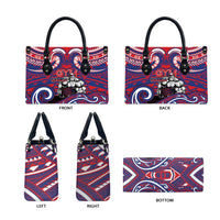Samoa Gym Leather Bag Muscle Samoan Tribal Waves DT05 - Polynesian Pride