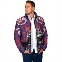 Personalised Samoa Gym Padded Jacket Muscle Samoan Tribal Waves DT05 - Polynesian Pride