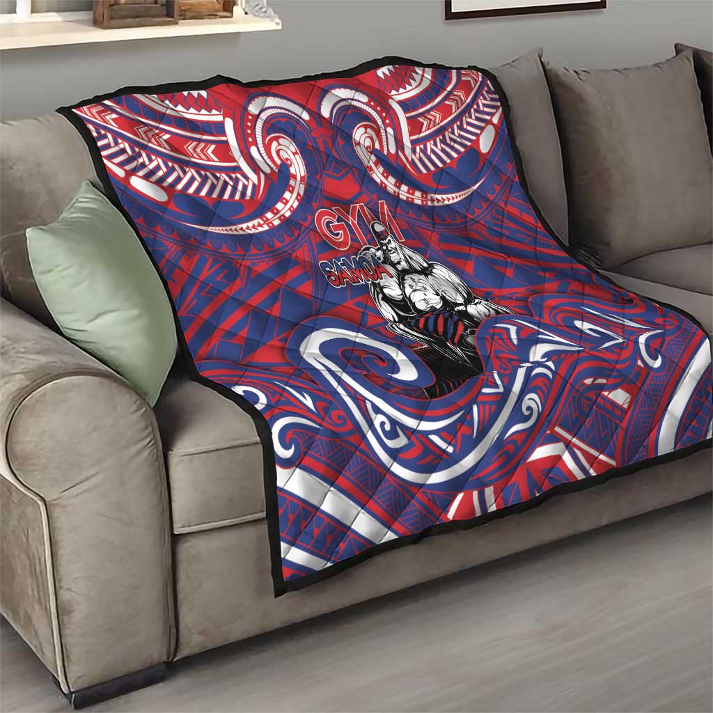 Samoa Gym Quilt Muscle Samoan Tribal Waves DT05 - Polynesian Pride