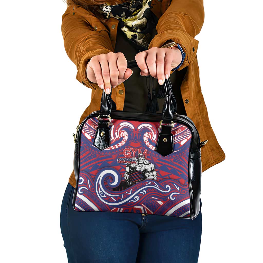 Samoa Gym Shoulder Handbag Muscle Samoan Tribal Waves DT05 One Size Navy - Polynesian Pride