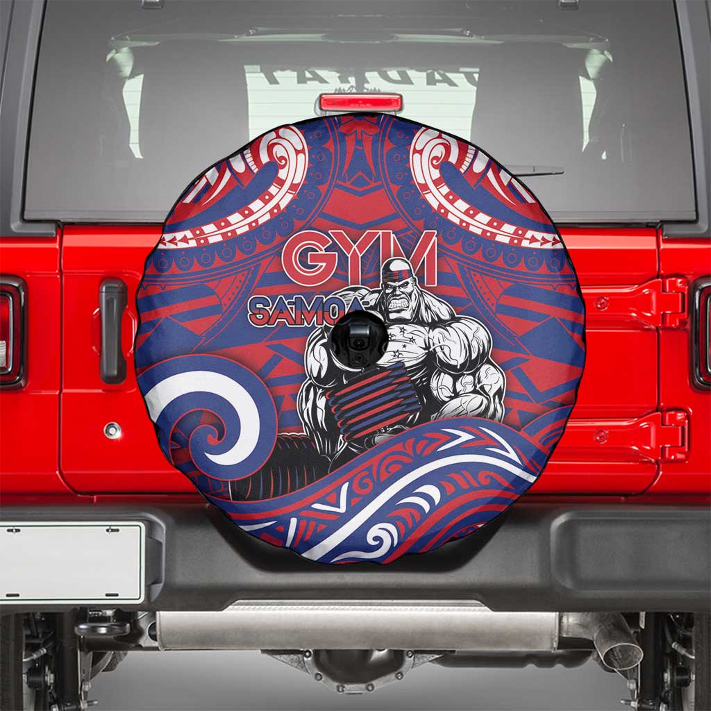 Samoa Gym Spare Tire Cover Muscle Samoan Tribal Waves DT05 - Polynesian Pride