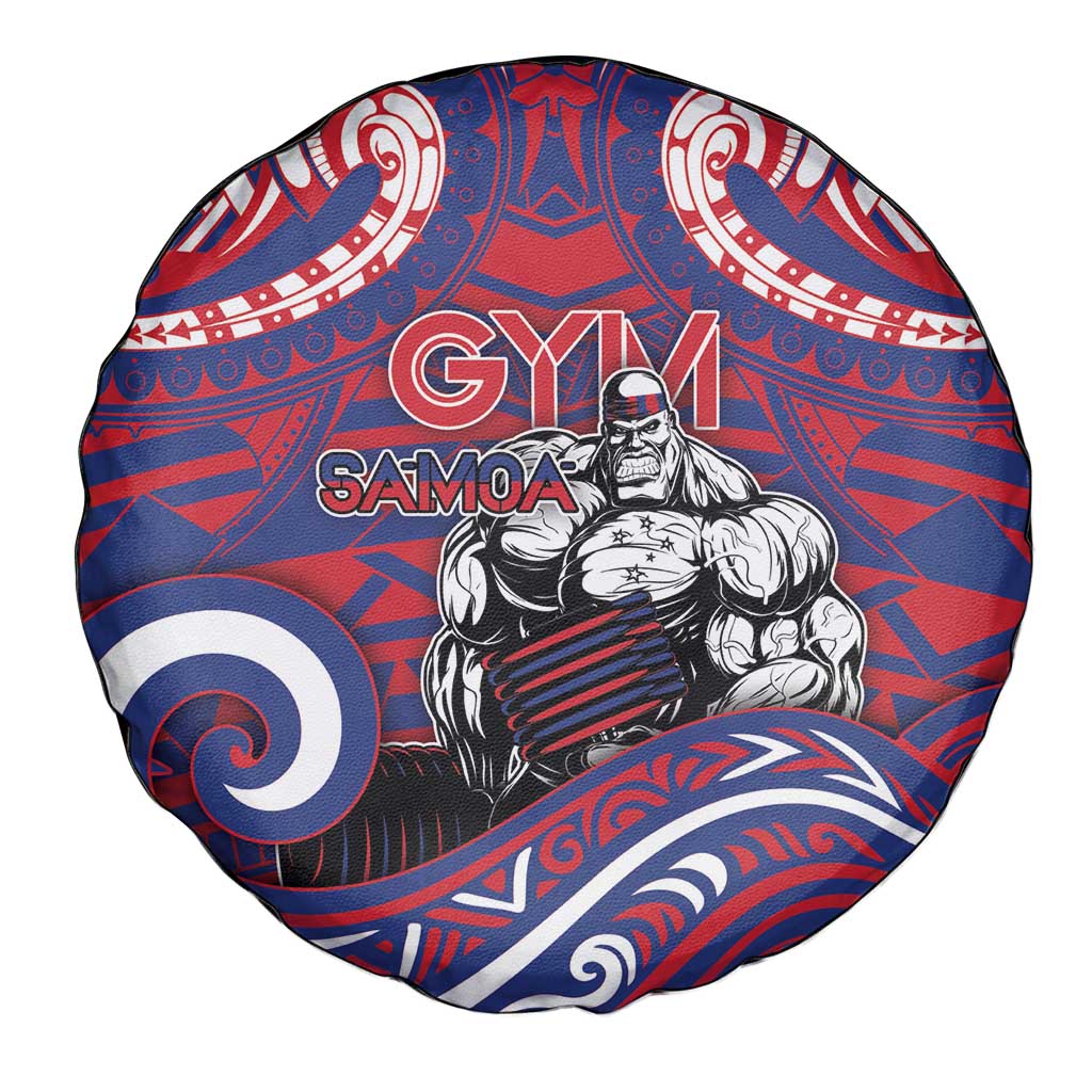 Samoa Gym Spare Tire Cover Muscle Samoan Tribal Waves DT05 - Polynesian Pride