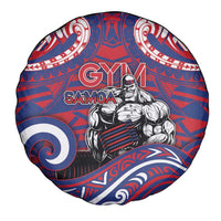 Samoa Gym Spare Tire Cover Muscle Samoan Tribal Waves DT05 - Polynesian Pride