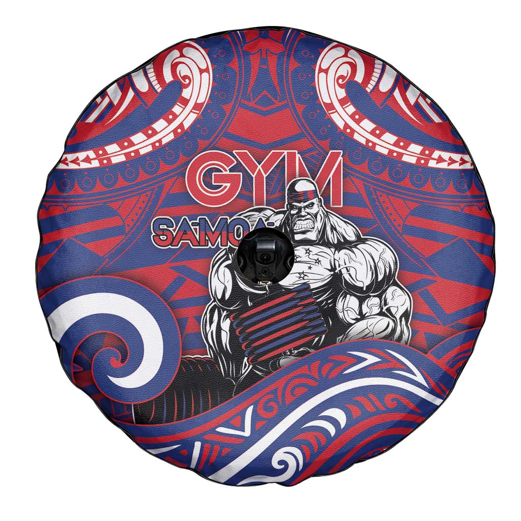 Samoa Gym Spare Tire Cover Muscle Samoan Tribal Waves DT05 - Polynesian Pride