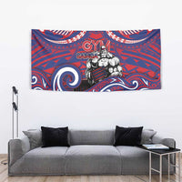Samoa Gym Tapestry Muscle Samoan Tribal Waves DT05 - Polynesian Pride