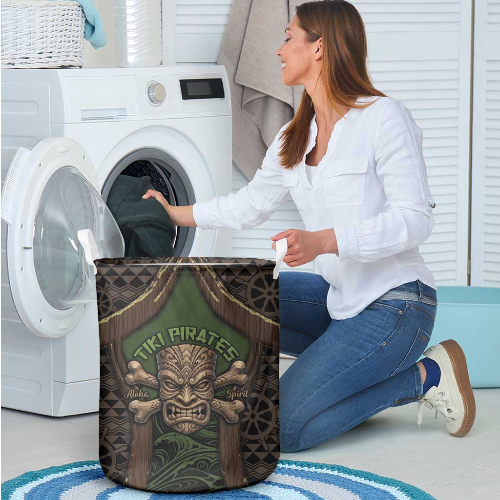 Hawaii Tiki Pirates Laundry Basket Kakau Pattern Polynesian Style DT05 - Polynesian Pride