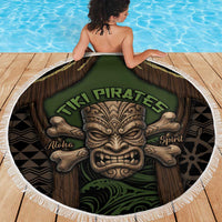 Hawaii Tiki Pirates Beach Blanket Kakau Pattern Polynesian Style