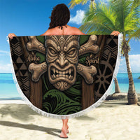 Hawaii Tiki Pirates Beach Blanket Kakau Pattern Polynesian Style