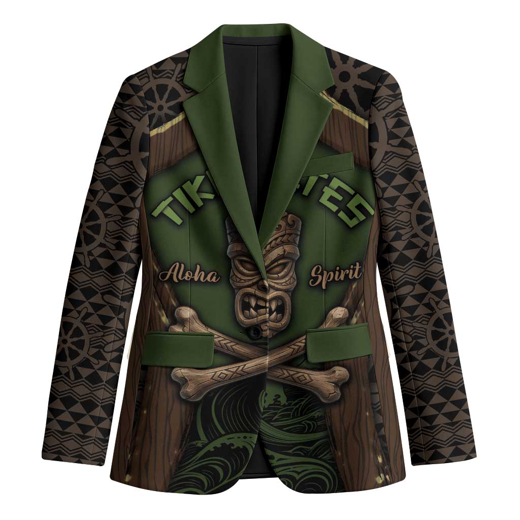 Personalised Hawaii Tiki Pirates Blazer Kakau Pattern Polynesian Style