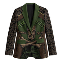 Personalised Hawaii Tiki Pirates Blazer Kakau Pattern Polynesian Style
