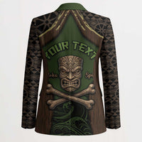Personalised Hawaii Tiki Pirates Blazer Kakau Pattern Polynesian Style