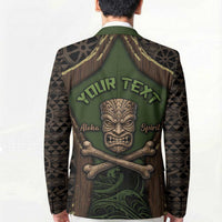Personalised Hawaii Tiki Pirates Blazer Kakau Pattern Polynesian Style