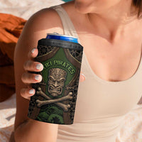 Personalised Hawaii Tiki Pirates 4 in 1 Can Cooler Tumbler Kakau Pattern Polynesian Style