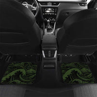 Personalised Hawaii Tiki Pirates Car Mats Kakau Pattern Polynesian Style DT05 Set 2pcs - Back Green - Polynesian Pride