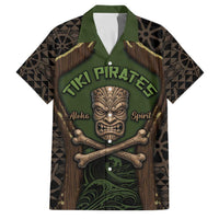 Personalised Hawaii Tiki Pirates Family Matching Long Sleeve Bodycon Dress and Hawaiian Shirt Kakau Pattern Polynesian Style