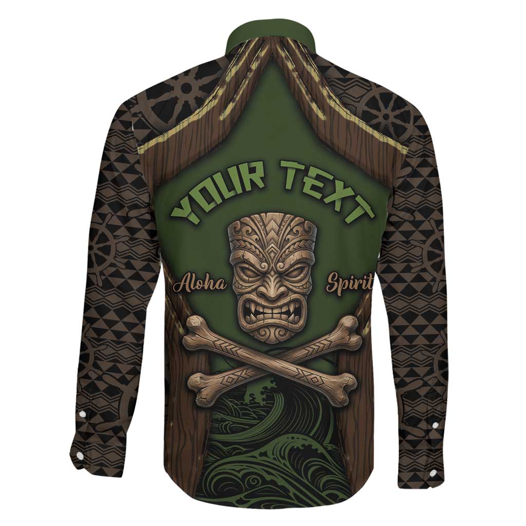 Personalised Hawaii Tiki Pirates Family Matching Puletasi and Hawaiian Shirt Kakau Pattern Polynesian Style DT05 - Polynesian Pride