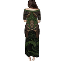 Personalised Hawaii Tiki Pirates Family Matching Puletasi and Hawaiian Shirt Kakau Pattern Polynesian Style DT05 - Polynesian Pride
