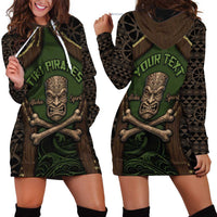 Personalised Hawaii Tiki Pirates Hoodie Dress Kakau Pattern Polynesian Style DT05 - Polynesian Pride