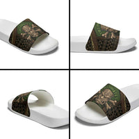 Hawaii Tiki Pirates Slide Sandals Kakau Pattern Polynesian Style DT05 - Polynesian Pride