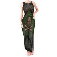 Personalised Hawaii Tiki Pirates Tank Maxi Dress Kakau Pattern Polynesian Style
