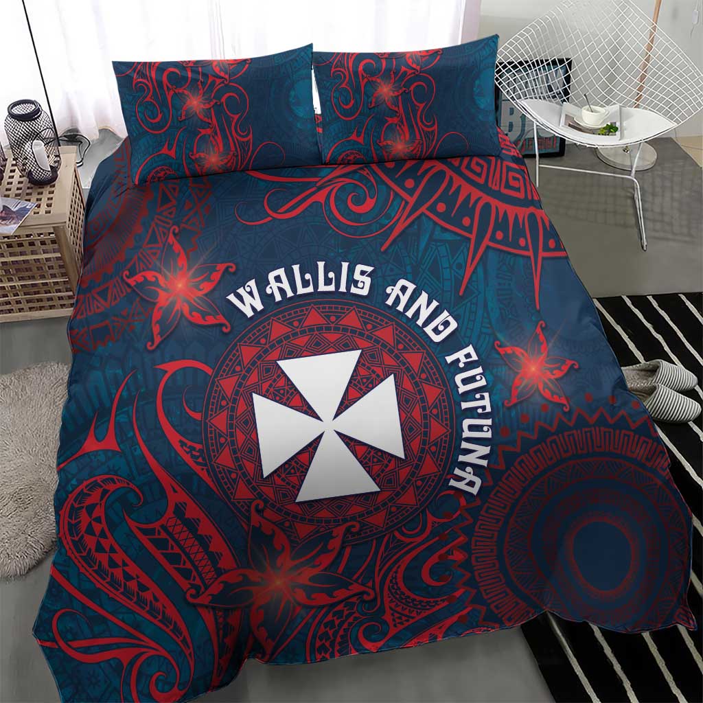 Wallis And Futuna Bedding Set Hibiscus Polynesian Tribal Pattern DT05 - Polynesian Pride