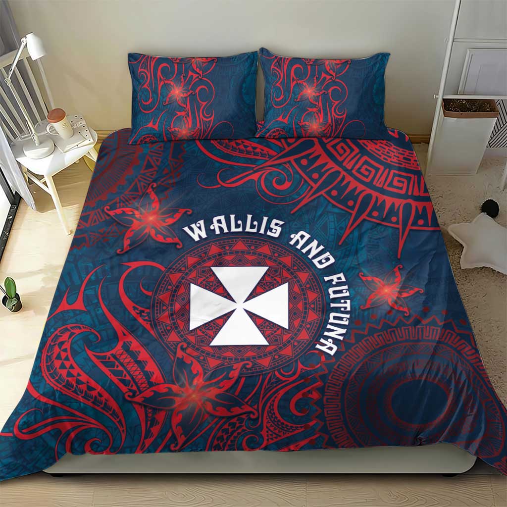 Wallis And Futuna Bedding Set Hibiscus Polynesian Tribal Pattern DT05 - Polynesian Pride