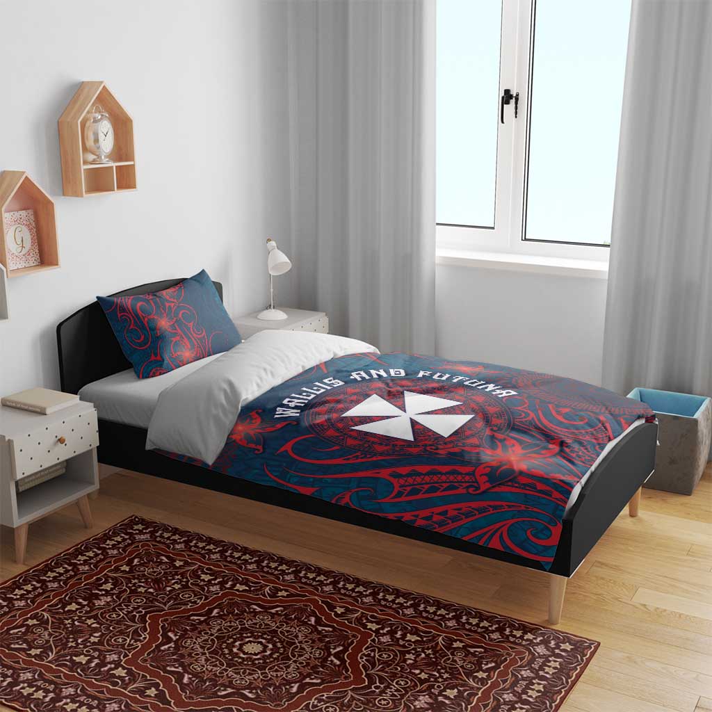 Wallis And Futuna Bedding Set Hibiscus Polynesian Tribal Pattern DT05 - Polynesian Pride
