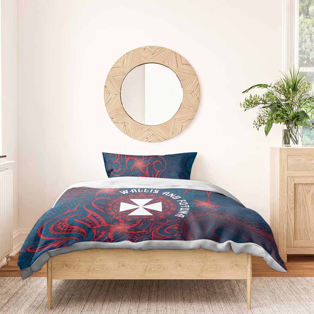 Wallis And Futuna Bedding Set Hibiscus Polynesian Tribal Pattern DT05 - Polynesian Pride