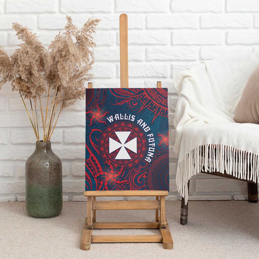 Wallis And Futuna Canvas Wall Art Hibiscus Polynesian Tribal Pattern DT05 - Polynesian Pride
