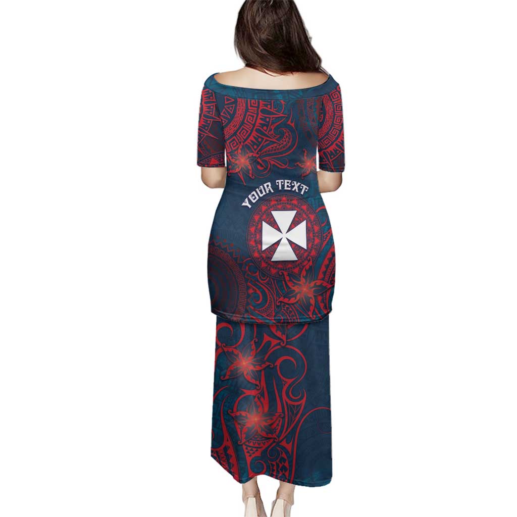 Personalised Wallis And Futuna Family Matching Puletasi and Hawaiian Shirt Hibiscus Polynesian Tribal Pattern DT05 - Polynesian Pride