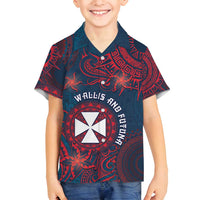 Personalised Wallis And Futuna Family Matching Tank Maxi Dress and Hawaiian Shirt Hibiscus Polynesian Tribal Pattern