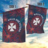 Wallis And Futuna Garden Flag Hibiscus Polynesian Tribal Pattern DT05 - Polynesian Pride