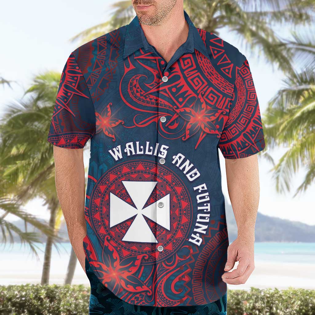 Personalised Wallis And Futuna Hawaiian Shirt Hibiscus Polynesian Tribal Pattern DT05 - Polynesian Pride