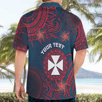 Personalised Wallis And Futuna Hawaiian Shirt Hibiscus Polynesian Tribal Pattern DT05 - Polynesian Pride