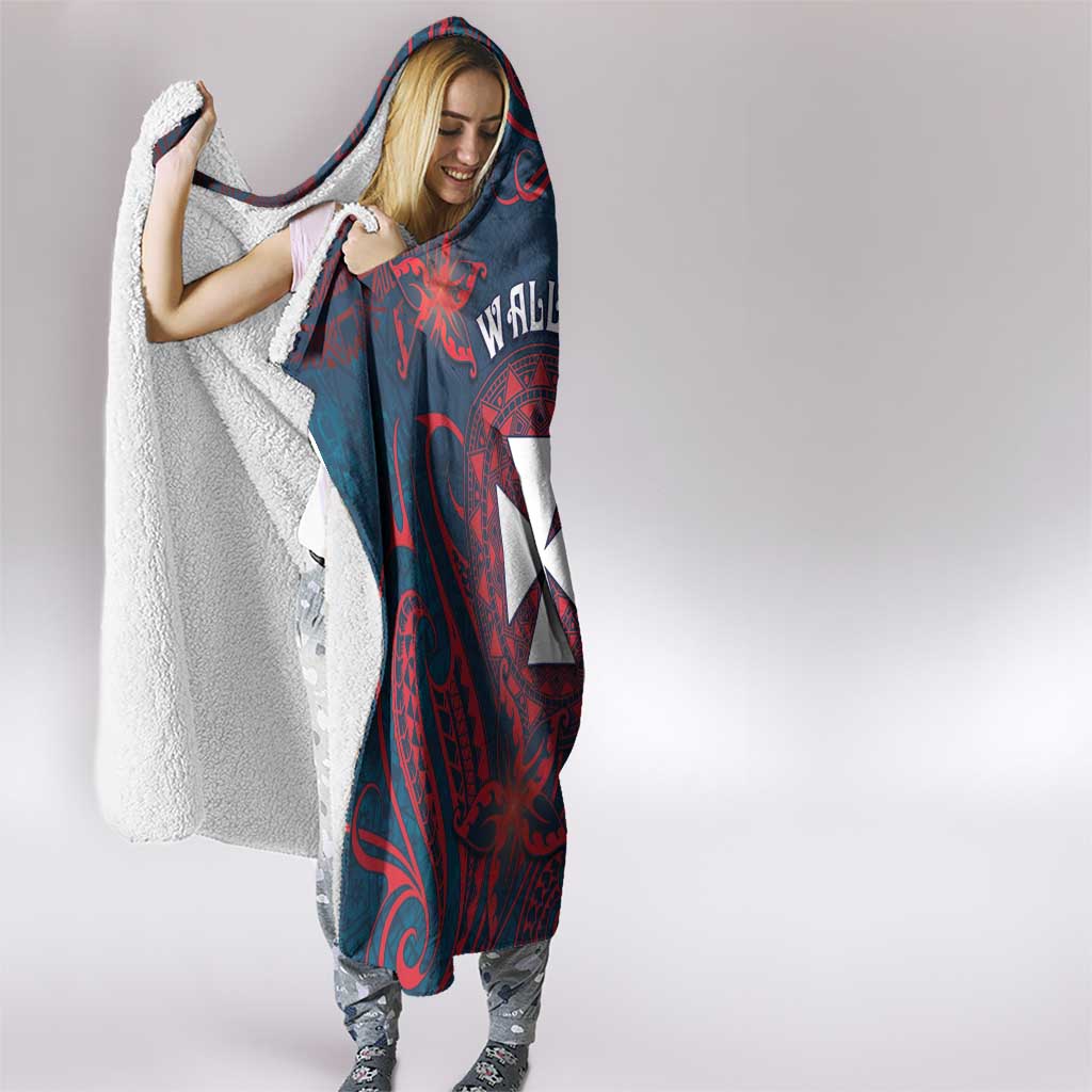 Wallis And Futuna Hooded Blanket Hibiscus Polynesian Tribal Pattern DT05 - Polynesian Pride