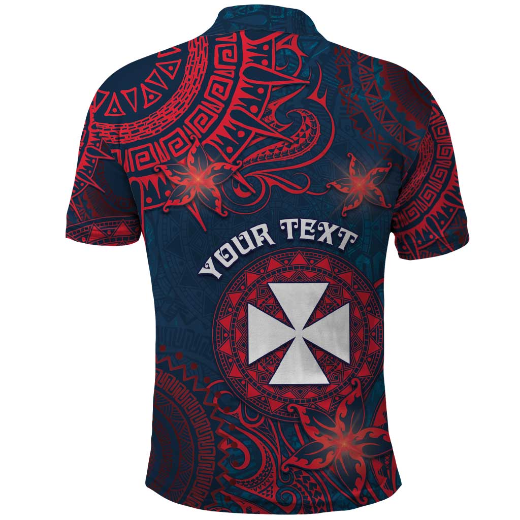 Personalised Wallis And Futuna Polo Shirt Hibiscus Polynesian Tribal Pattern DT05 - Polynesian Pride