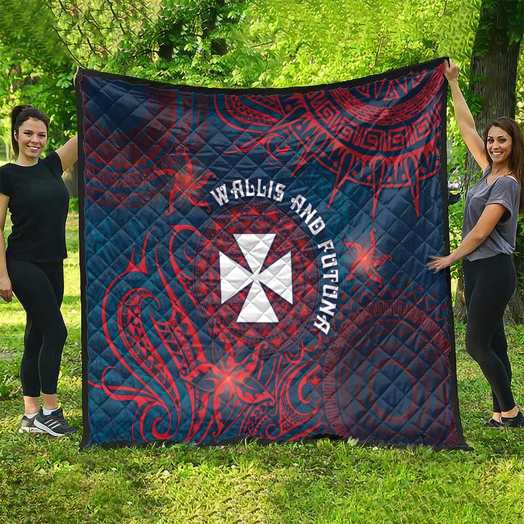 Wallis And Futuna Quilt Hibiscus Polynesian Tribal Pattern DT05 - Polynesian Pride